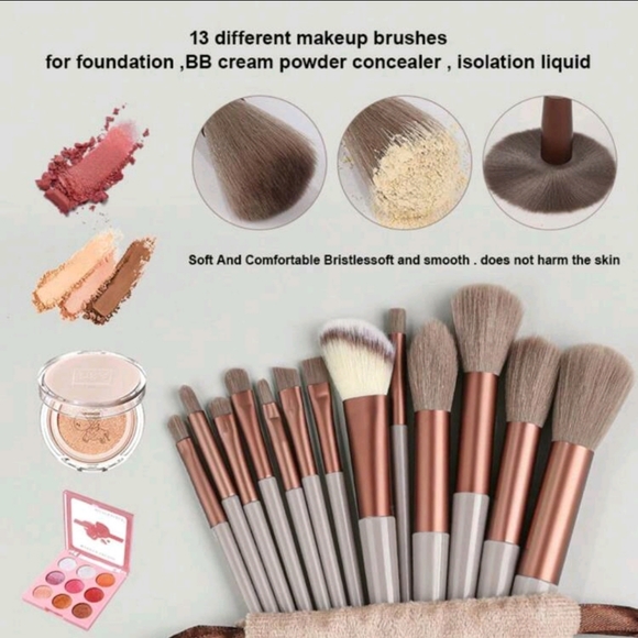 Other - Makeup brush set 13 pieces plus travel pouch.